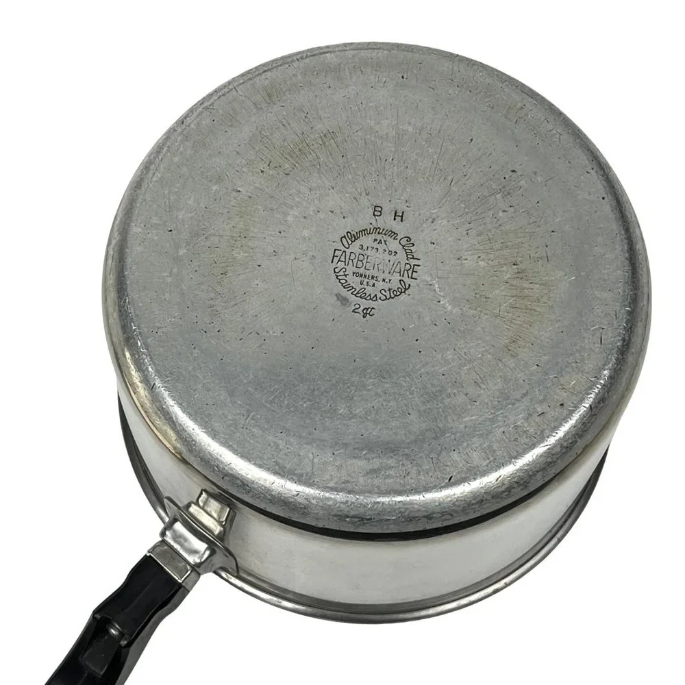 Vintage Farberware Aluminum Clad 2 qt Pot Lidded Sauce Pan